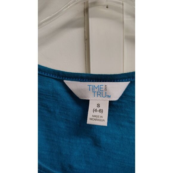 NWT Time And Tru Women's Blue Small Sleeveless Tank Top - Picture 6 of 8